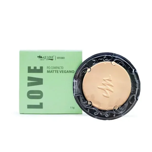 Pó Compacto Matte Vegano Max Love Studio 11g