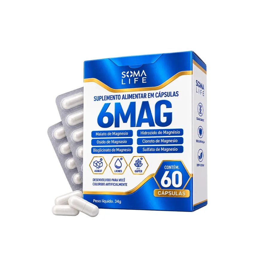 Somalife 6Mag Magnésio 6 em 1 60 Cápsulas