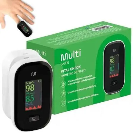 Multi Saúde Oxímetro de Pulso Vital Check HC276 1 Unidade