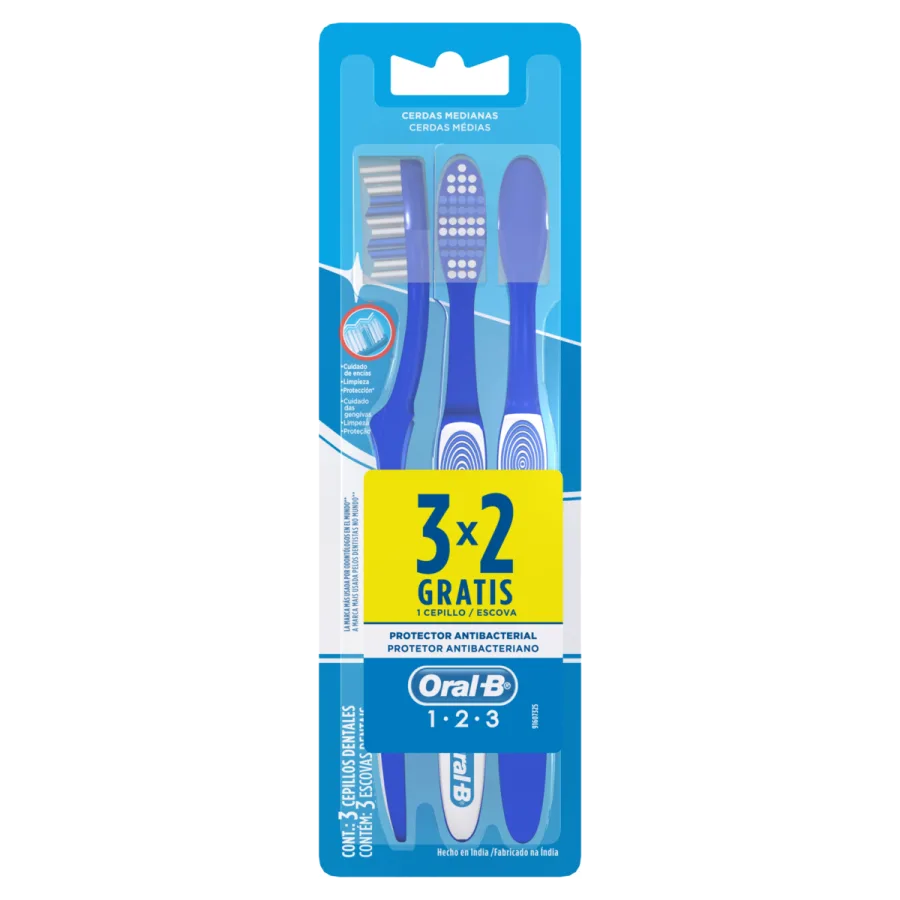 Escova Dental Oral B 1 2 3 Lv3 Pg2