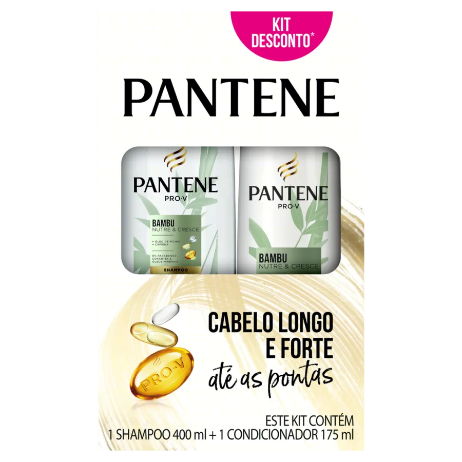 Kit Pantene Shampoo+condicionador Bambu 400+175ml