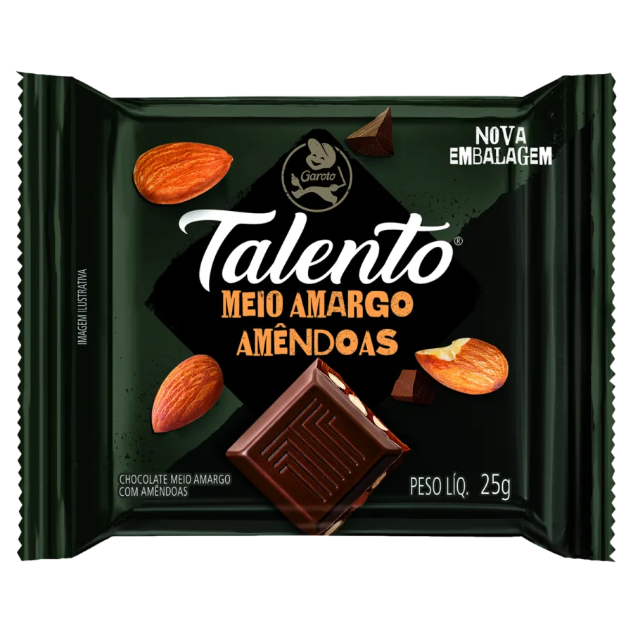 Chocolate Talento Meio Amargo 25G