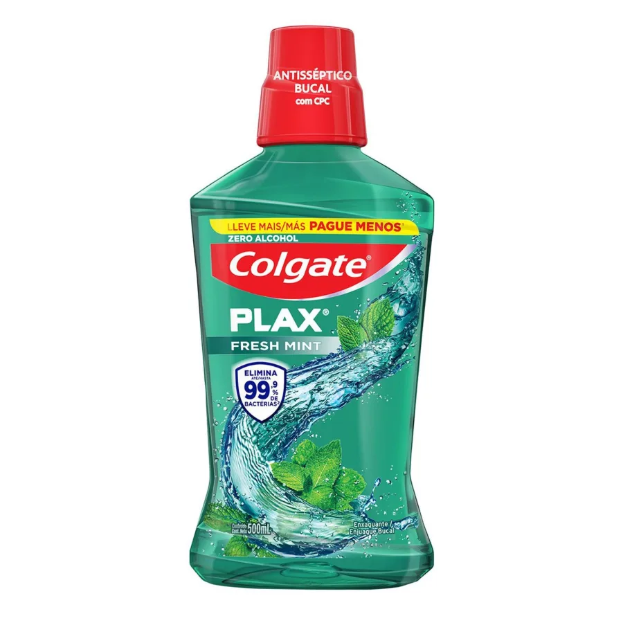 Enxaguante Bucal Colgate Plax Fresh Mint 500ml Leve 500ml Pague 350ml
