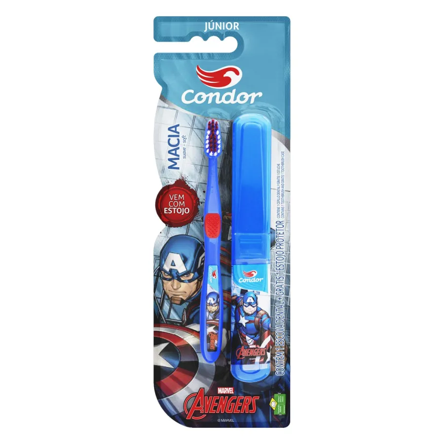 Escova Dental Condor Junior Macia com Estojo