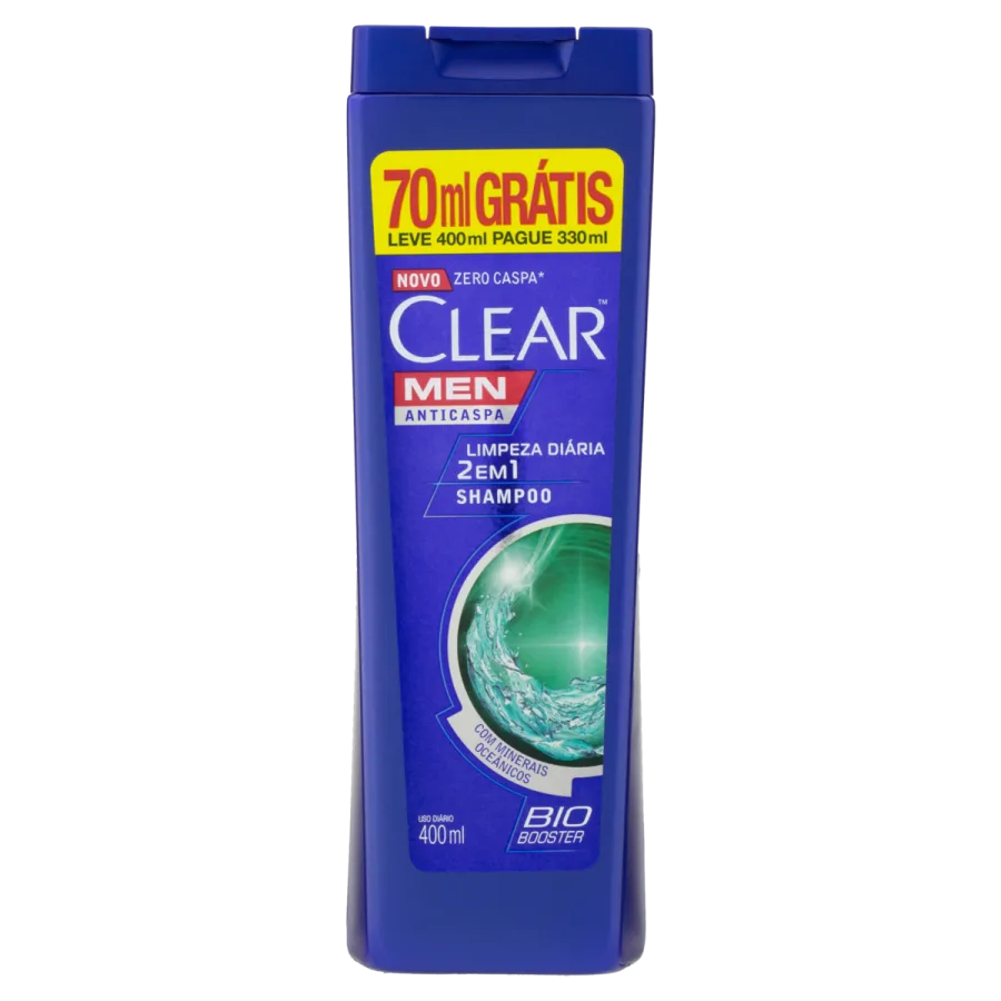 Shampoo Clear 2x1 Limpeza Diaria 400ML