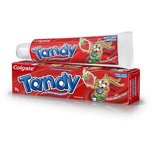Creme Dental Tandy Morango 50G Vermelho