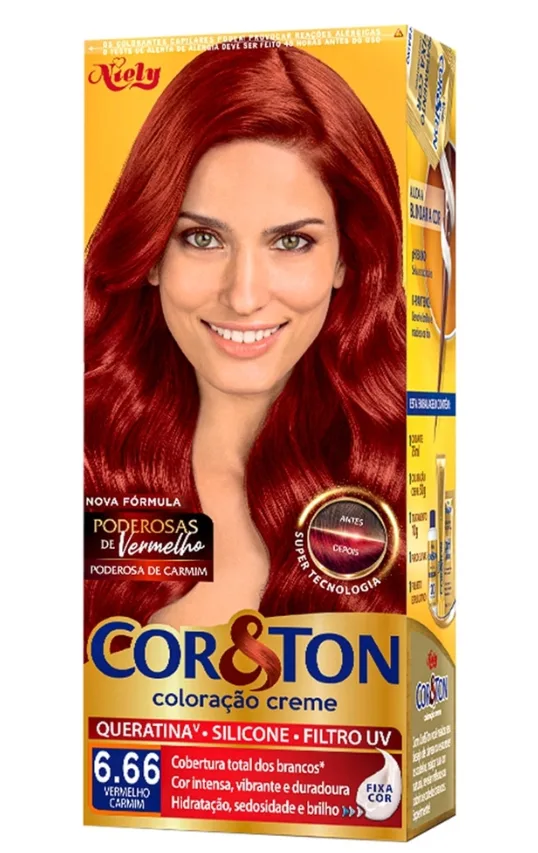 Tintura Cor&ton N.6.66 Louro Escuro Vermelho