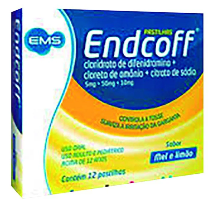 Endcoff Pastilhas Mel e Limão 12 Unidades