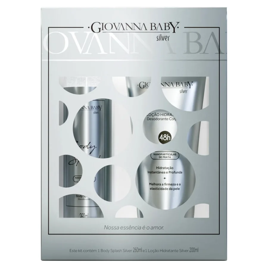 Kit Body Splash+loçao Hid Giovanna Baby Silver