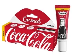Carmed Hidratante Labial Coca-Cola Vermelho 10g