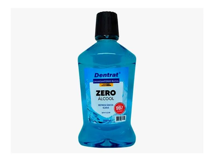 Enxaguatório Bucal Dentrat Zero Álcool Refrescância Suave 500ml