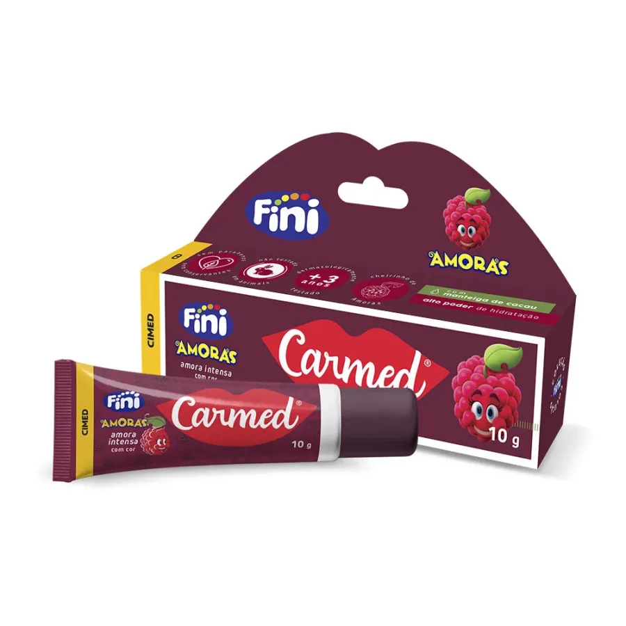 Hidratante Labial Carmed Fini Amoras com Cor 10g
