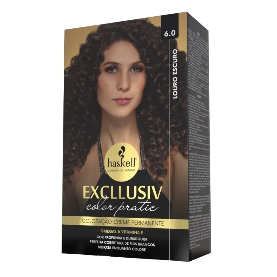 Haskell Excllusiv Color Pratic Coloração Creme 6.0 Louro Escuro