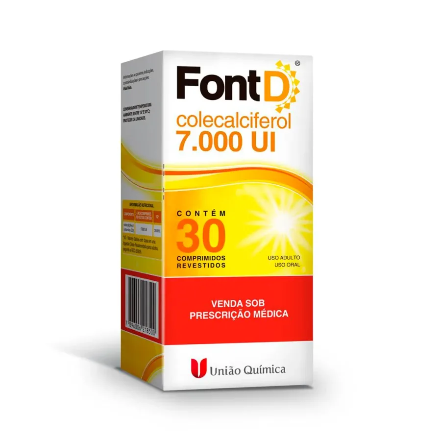 Vitamina D3 7.000UI 12 Comprimidos União Química