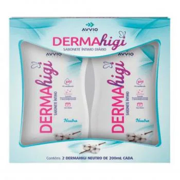 Kit Sabonete Íntimo Dermahigi Neutro 2 Unidades de 200ml